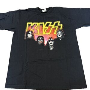 Vintage Cronies 90s KISS Army Depot Band T-shirt Sz L 1990s